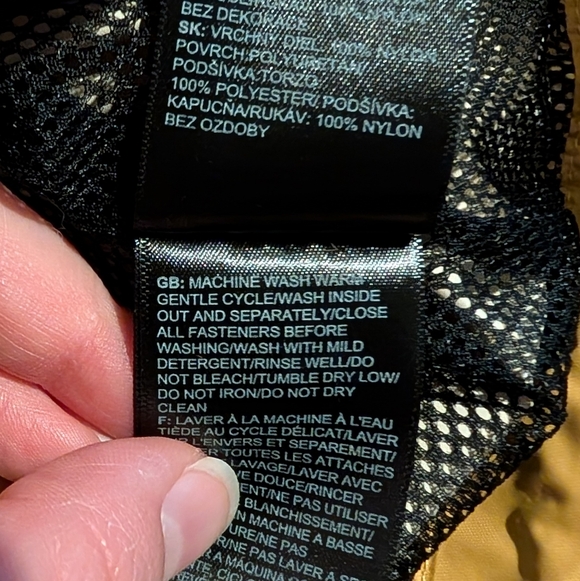 The North Face Mustard Yellow and Black Hooded Dryvent Antora Rain Jacket - 4T - Picture 9 of 12